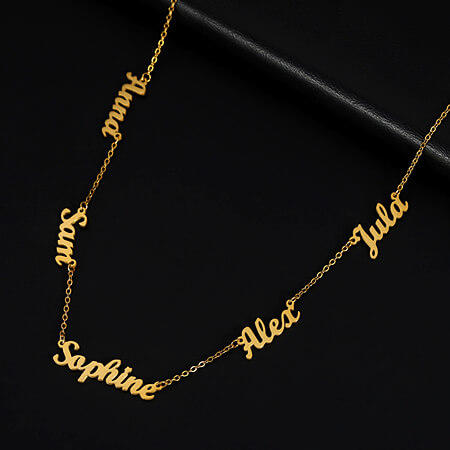 personalized multiple nameplate necklace wholesale makers custom 4 name 5 name 6 name 7 name necklaces vendors and suppliers websites